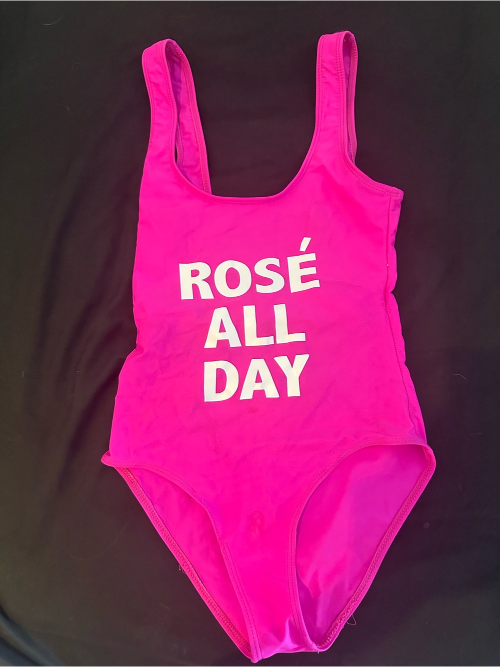 Pink "Rosé All Day" One-Piece Swimsuit